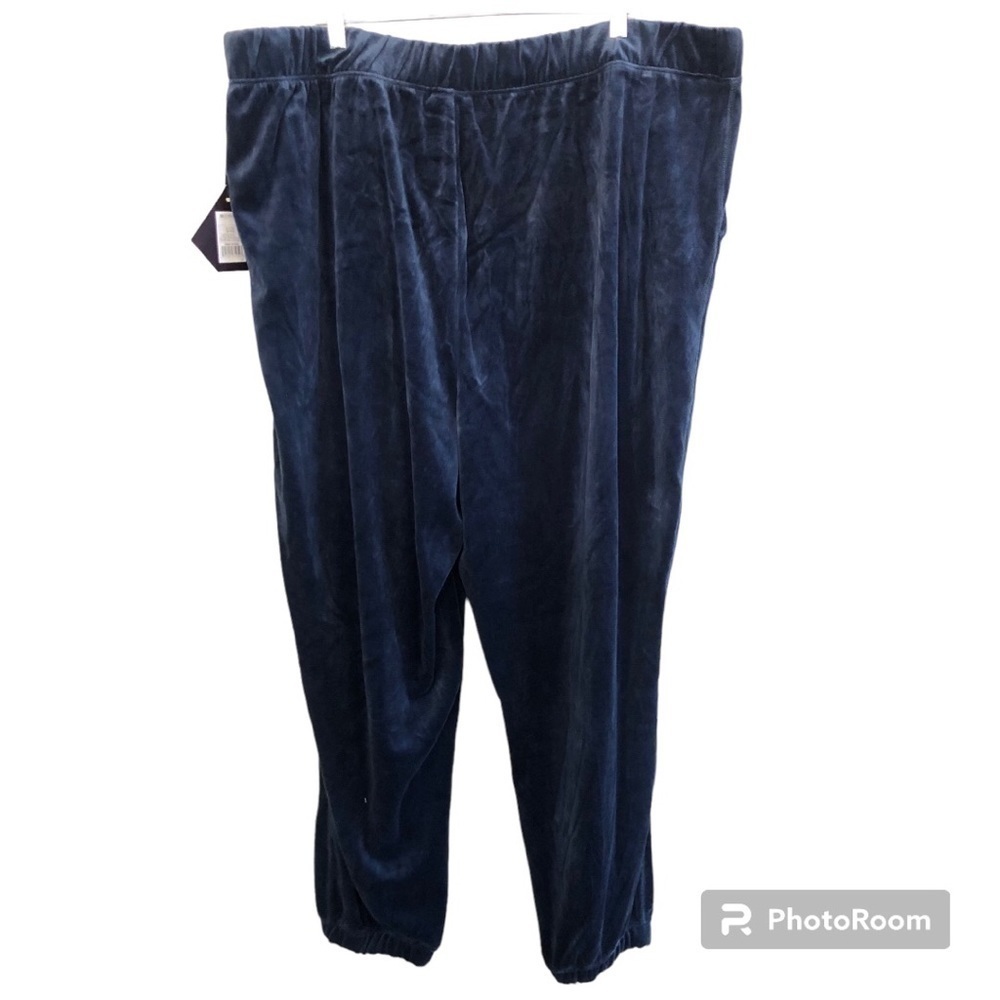 Ava & Viv Women’s Velvet High Rise Relaxed Joggers Pants Plus Size 2X